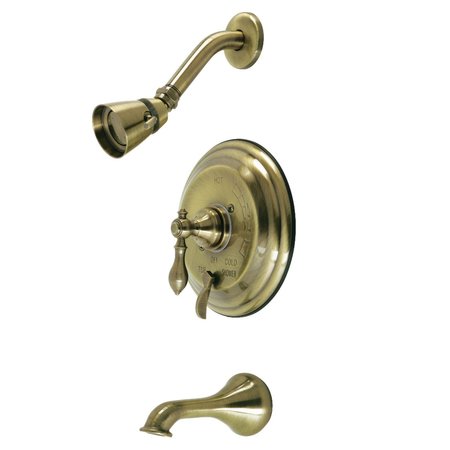 KINGSTON BRASS KB36330ACL Single-Handle Tub and Shower Faucet, Antique Brass KB36330ACL